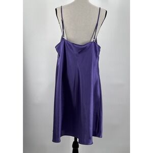 Morgan Taylor Intimates Purple Satin Lace Camisole Slip Lingerie Womens XL Y2K